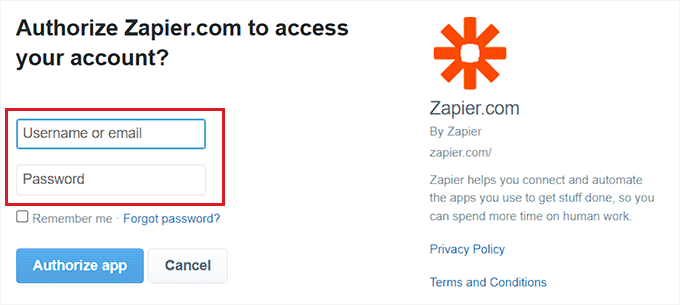 Twitterの認証情報を提供する Twitterの認証情報を提供する