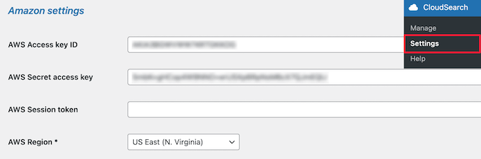 Add Amazon AWS security settings Add Amazon AWS security settings