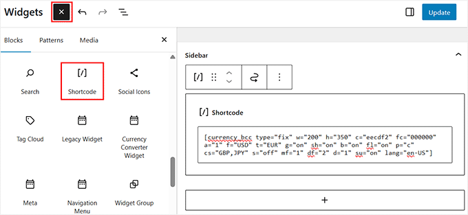 Add shortcode in your sidebar area Add shortcode in your sidebar area