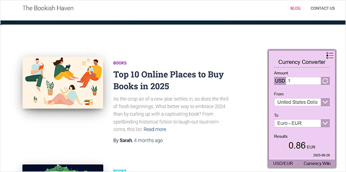 Currency converter preview Currency converter preview