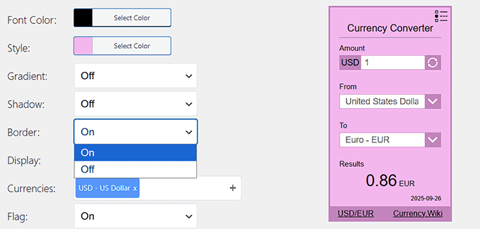 Customize your currency converter Customize your currency converter
