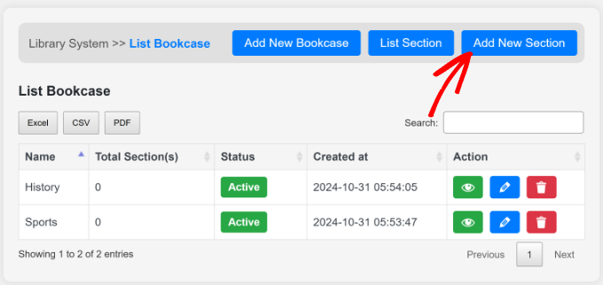 Kitaplıklar için yeni bölümler ekleyin Kitaplıklar için yeni bölümler ekleyin