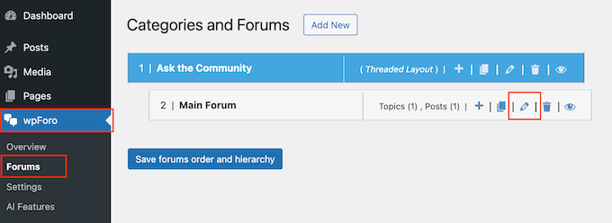 Customizing the forum on your WordPress website or blog 