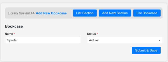 Kitaplık adı ve durumu girin Kitaplık adı ve durumu girin