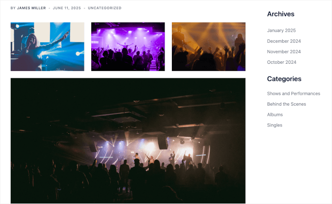 WordPressでギャラリーをプレビューする