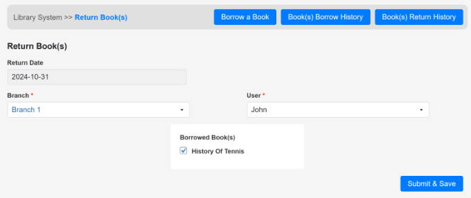 İade edilecek kitabı seçin İade edilecek kitabı seçin