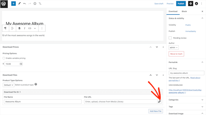 EDDを使用してMP3オーディオファイルを販売する方法