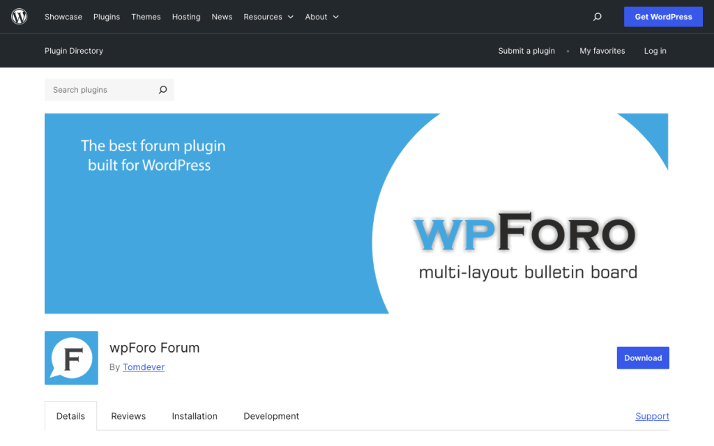 The wpForo WordPress question and answer, and forum plugin