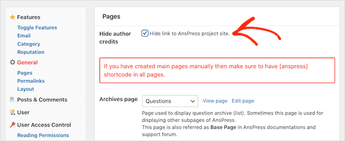 Removing the 'Powered by' disclaimer from a question and answer site Removing the 'Powered by' disclaimer from a question and answer site