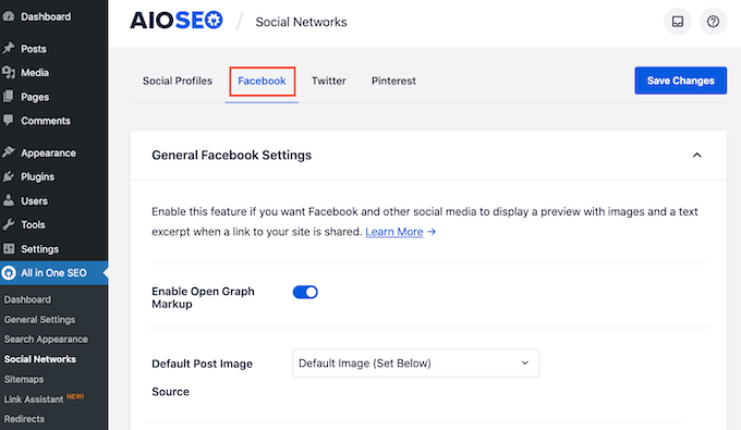 Hinzufügen eines standardmäßigen Beitragsbilds mit AIOSEO