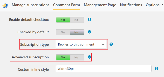 Change subscription type Change subscription type