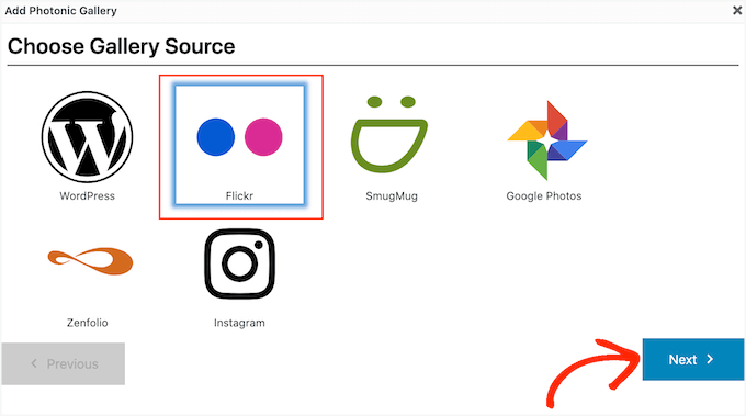 Choosing the media source Choosing the media source