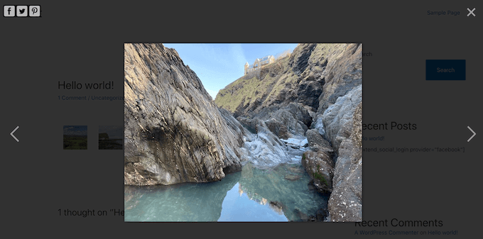 An example Flickr slideshow An example Flickr slideshow