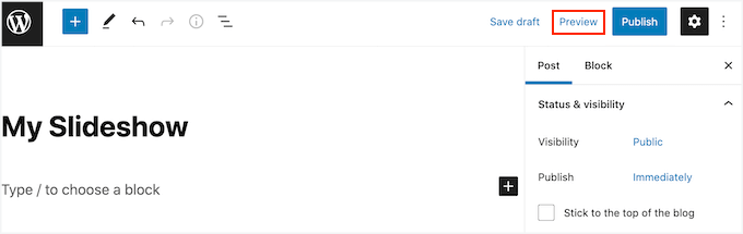 Previewing the Flickr widget Previewing the Flickr widget