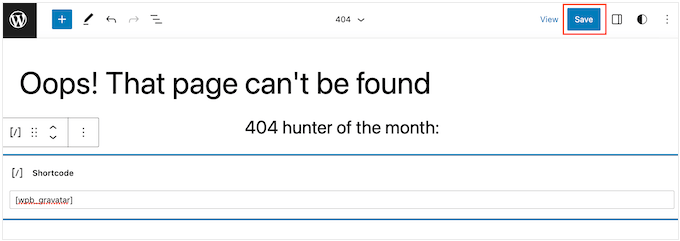 Publicar el shortcode de Gravatar