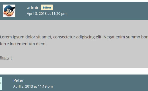 Styling aurhor comments differently in WordPress comments Styling aurhor comments differently in WordPress comments