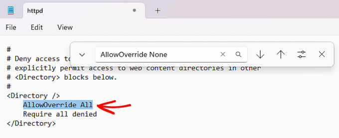 Changing AllowOverride None to AllowOverride All Changing AllowOverride None to AllowOverride All