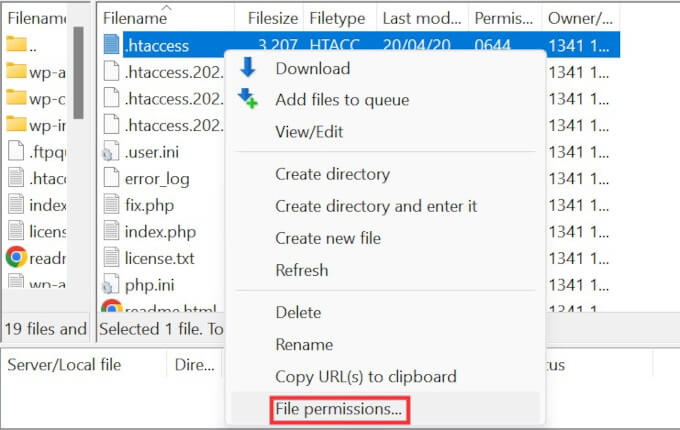 .htaccess file permissions .htaccess file permissions