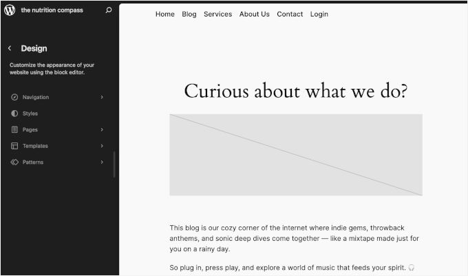 Editing homepage in FSE