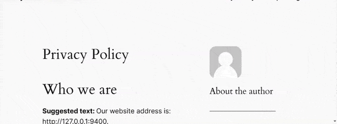 Example of a floating sidebar widget in a block theme Example of a floating sidebar widget in a block theme