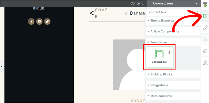 Adding the Content Box element in Thrive Architect Adding the Content Box element in Thrive Architect