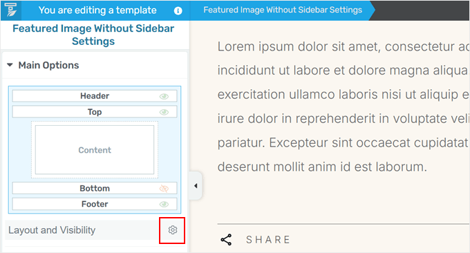 Changing the Thrive Theme layout in Thrive Architect Changing the Thrive Theme layout in Thrive Architect
