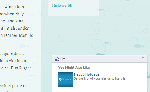 Bara de recomandări Facebook