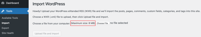 There Is a Limit to the Size of XML File That Can Be Imported There Is a Limit to the Size of XML File That Can Be Imported