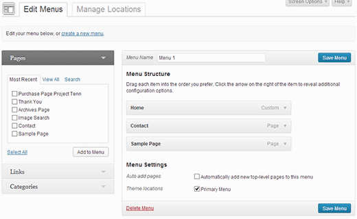 WordPress 3.6'da Menü Sistemi İçin Yeni Kullanıcı Arayüzü