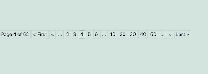 An example of numeric pagination in WordPress An example of numeric pagination in WordPress