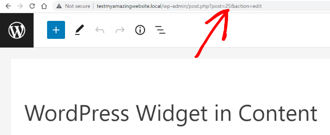 Ver el ID de publicación en la URL
