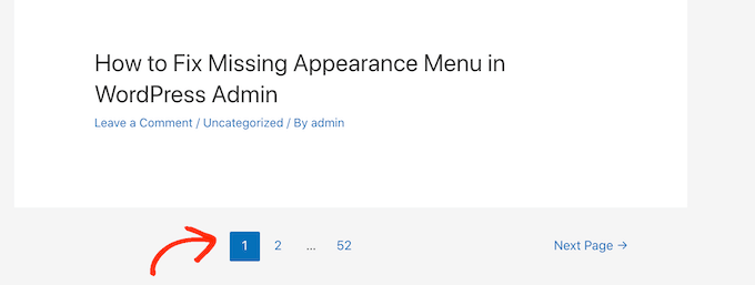 Pagination in the Astra WordPress theme Pagination in the Astra WordPress theme