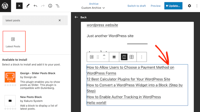archive-latest-posts Showing a list of latest posts