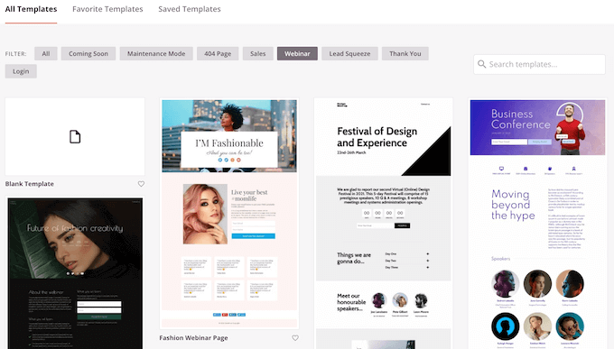 SeedProd's professionally-designed templates SeedProd's professionally-designed templates
