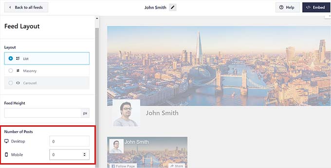 Setați numărul de postări pentru mobil și desktop la zero