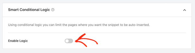 Aggiungere codice al tuo sito web utilizzando la logica condizionale intelligente
