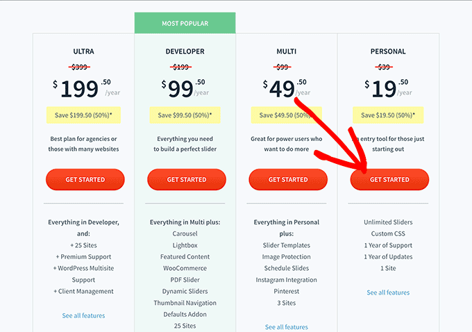 Soliloquy pricing plans