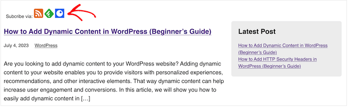 Aggiungere opzioni di iscrizione a una pagina di categoria WordPress