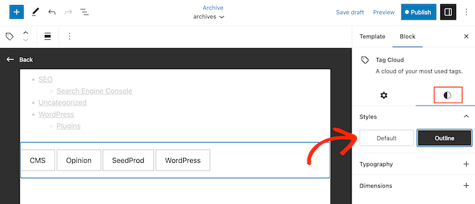Adding a tag cloud to a custom archives page Adding a tag cloud to a custom archives page