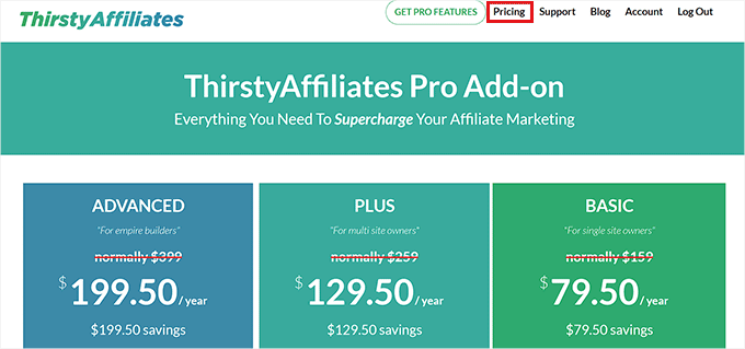 ThirstyAffiliates pricing ThirstyAffiliates pricing