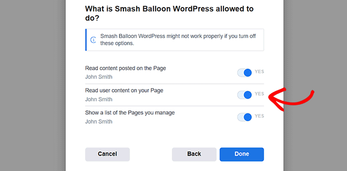 Configurați setările de acces și faceți clic pe butonul Finalizat