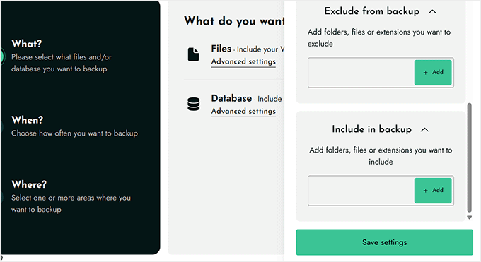 BackWPupでファイルをバックアップに含めるか除外する