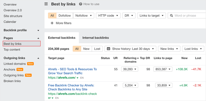 Hrefs Best by Links Report Hrefs Best by Links Report