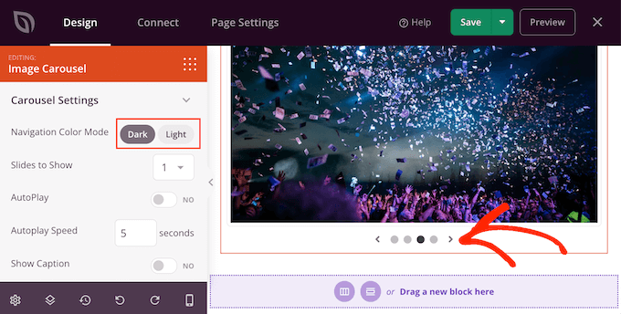 Customizing the slider navigation settings Customizing the slider navigation settings