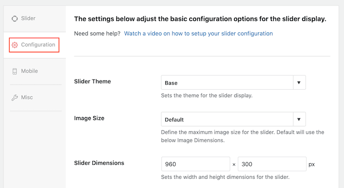 Configuring a WordPress image and video slider Configuring a WordPress image and video slider