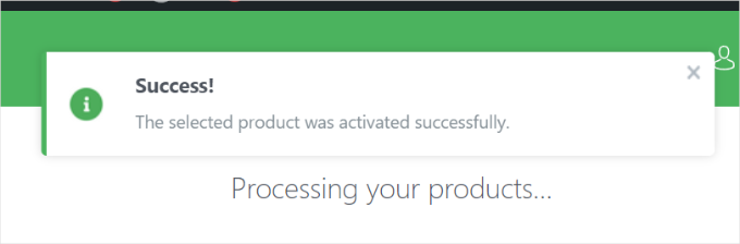 View success message View success message