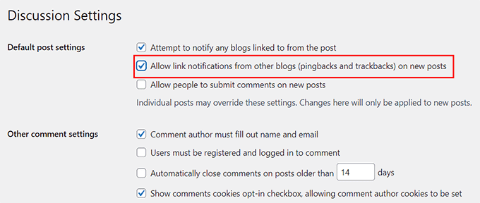Check the option to be notified when someone links to your post in their articles Check the option to be notified when someone links to your post in their articles