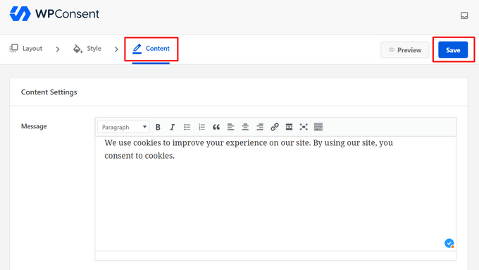 Edit the cookie popup message Edit the cookie popup message