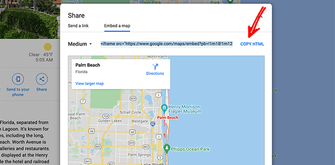 Copy Google Maps HTML Embed Code Copy Google Maps HTML Embed Code