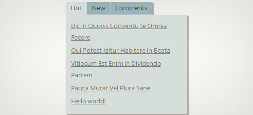 A jQuery powered tabber widget in WordPress A jQuery powered tabber widget in WordPress